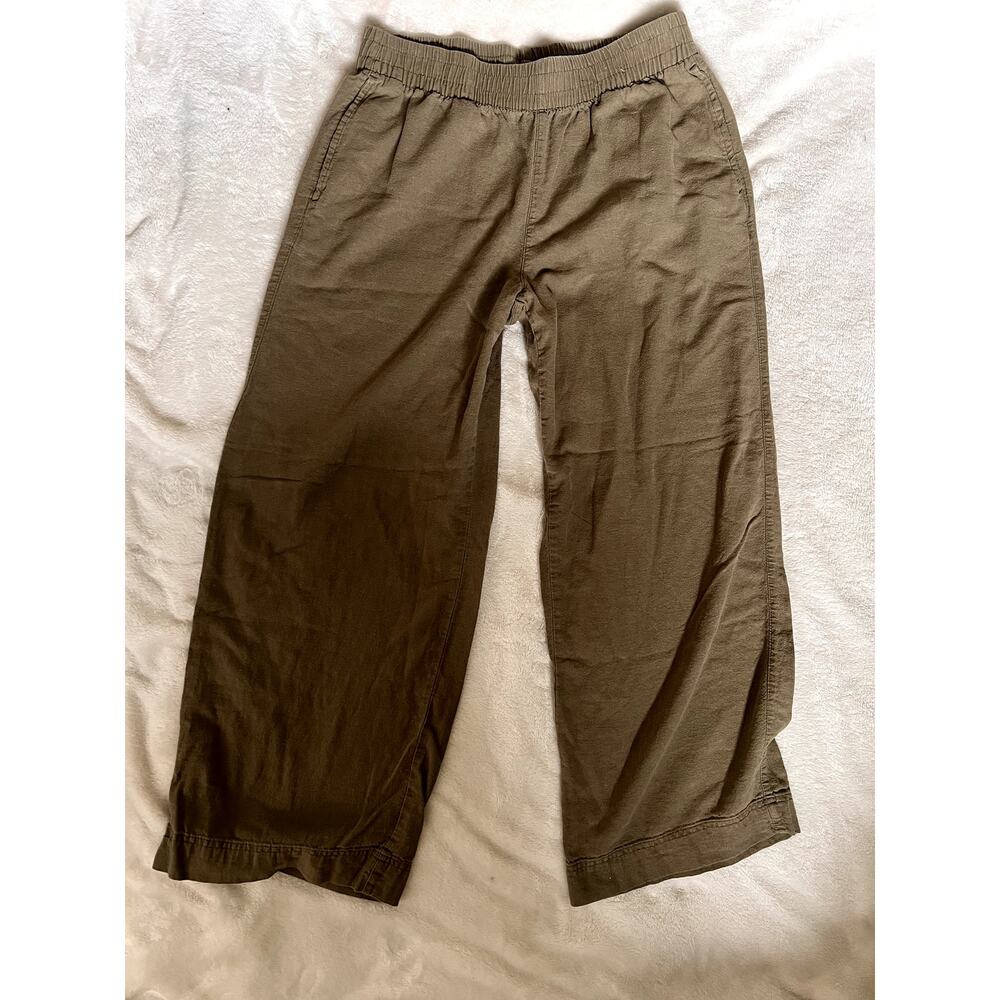 Old Navy Y2K Wide Leg Linen Blend Pants Comfort Waist Band Size Medium